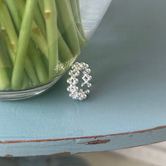 [925 Silver] Triple Cubic Sparkling Ring