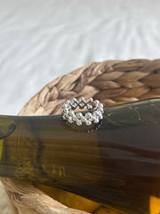 [925 Silver] Triple Cubic Sparkling Ring