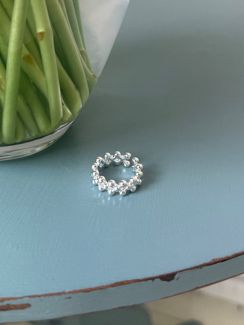 [925 Silver] Triple Cubic Sparkling Ring