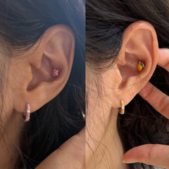 [Surgical] Cross X Piercing (2 types/3 colors) 16G 