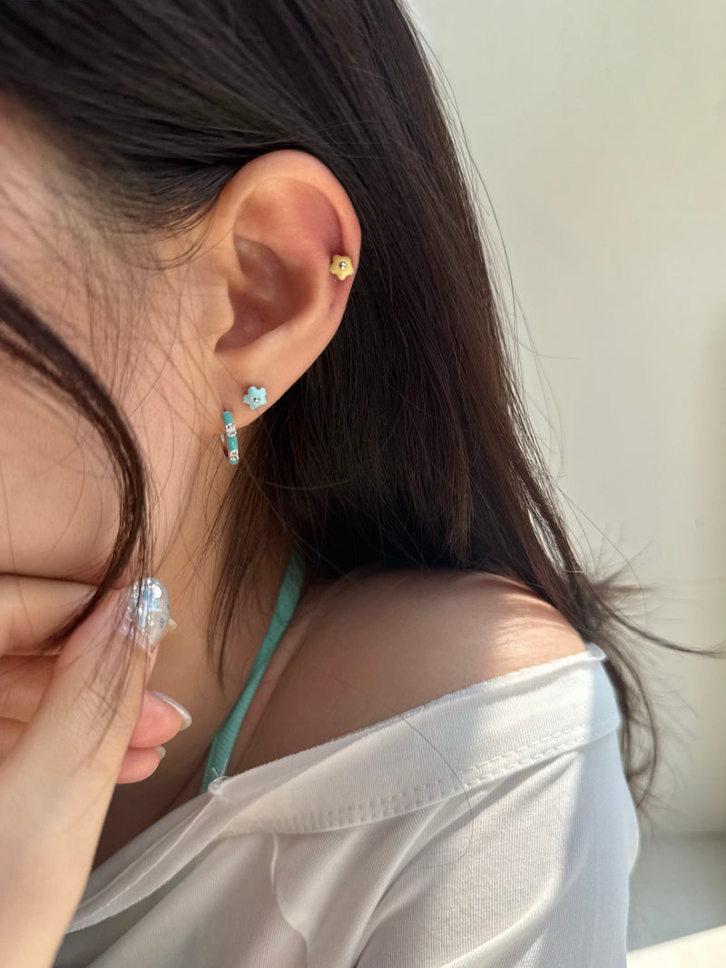 [Surgical] Cross X Piercing (2 types/3 colors) 16G 