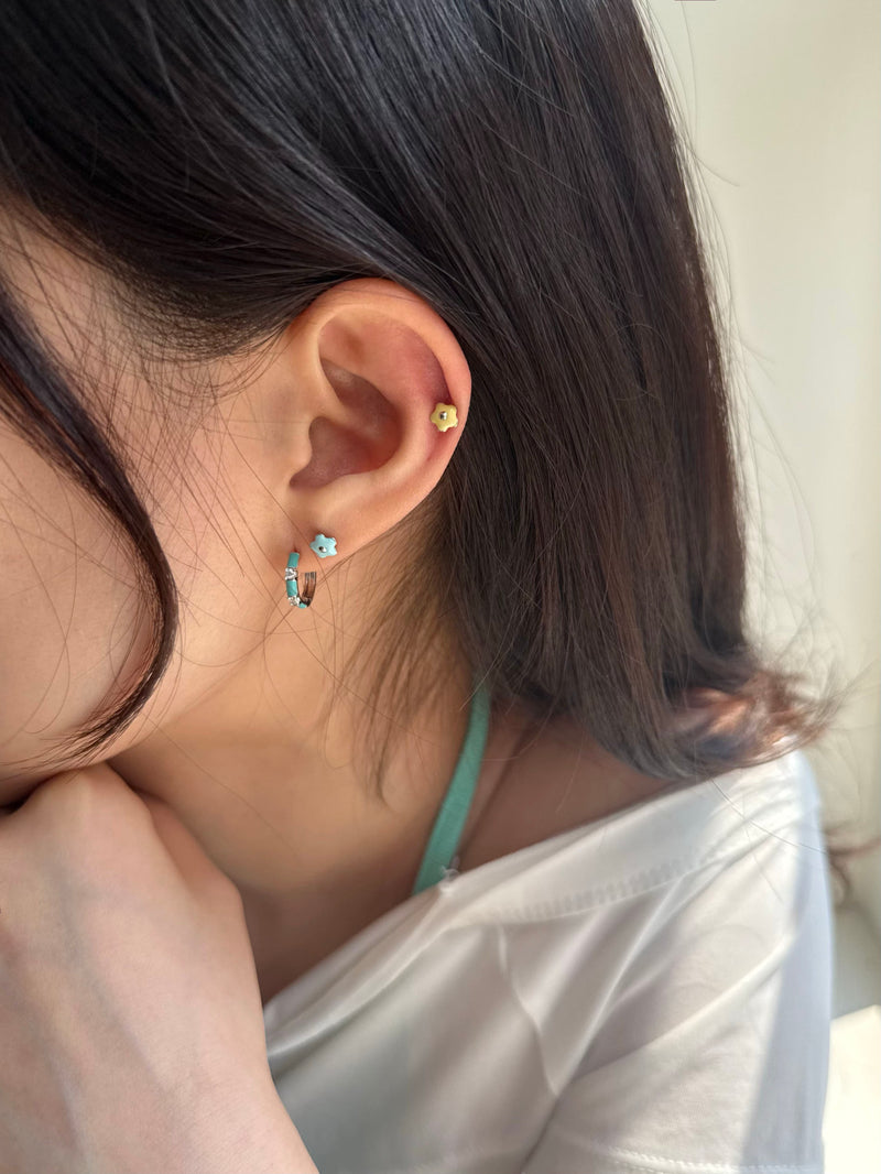 [Surgical] Cross X Piercing (2 types/3 colors) 16G 
