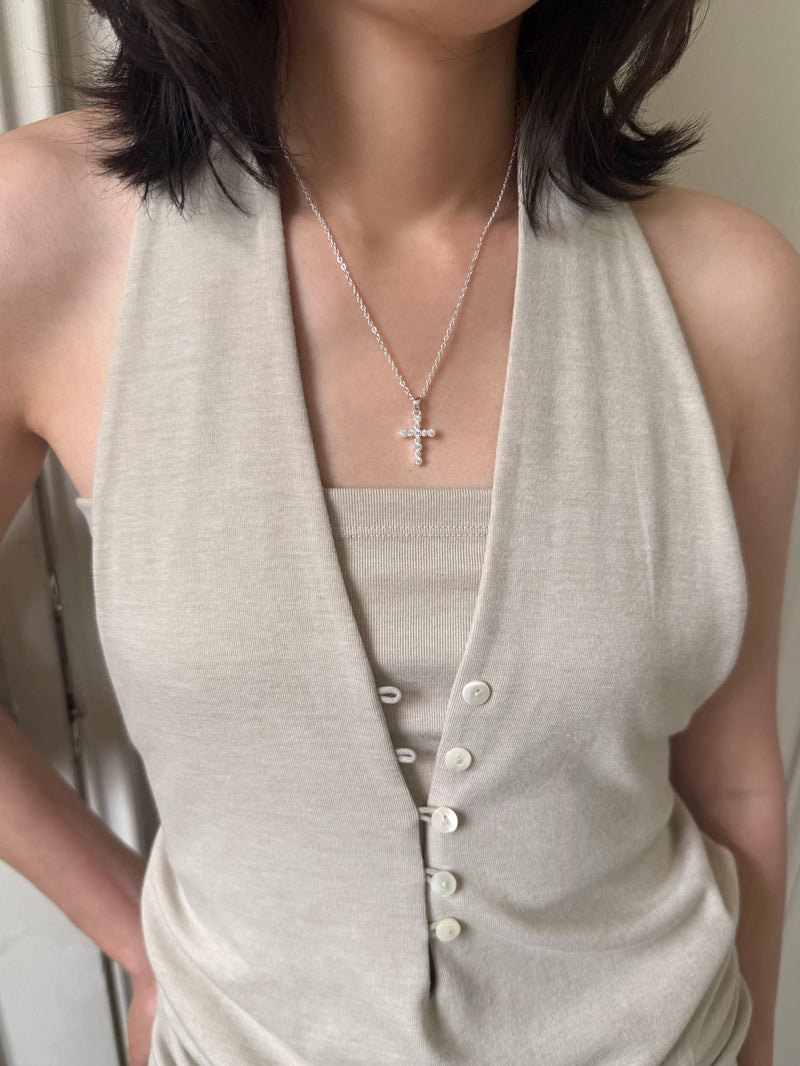 [Surgical] สร้อยคอเชือกหัวใจสีฤดูใบไม้ร่วงยาว (3 สี/ความยาวปรับได้)