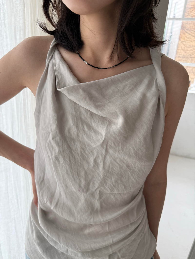 ボールミックス スリムカラービーズネックレス（3Color）サージカルステンレス