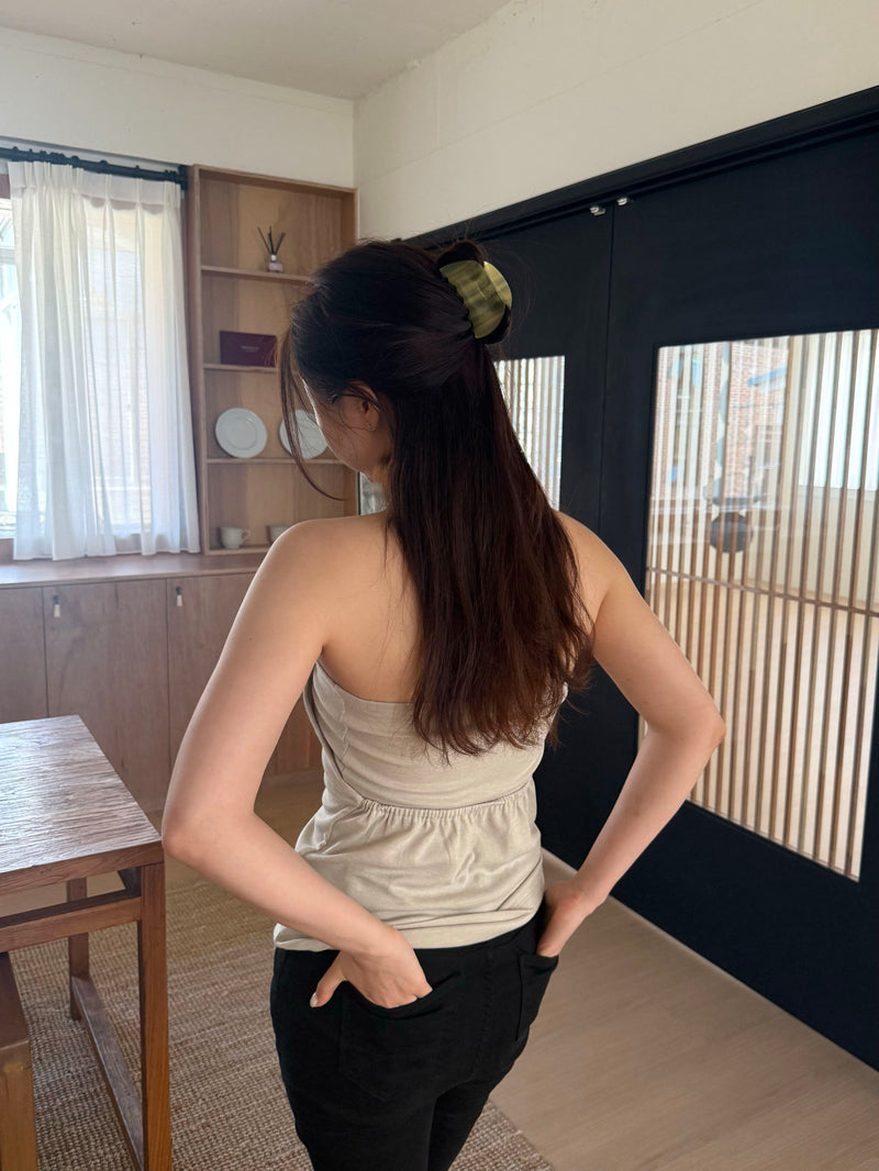 マーブルライン ハーフムーンバンスクリップ (4Color)  ヘアクリップ