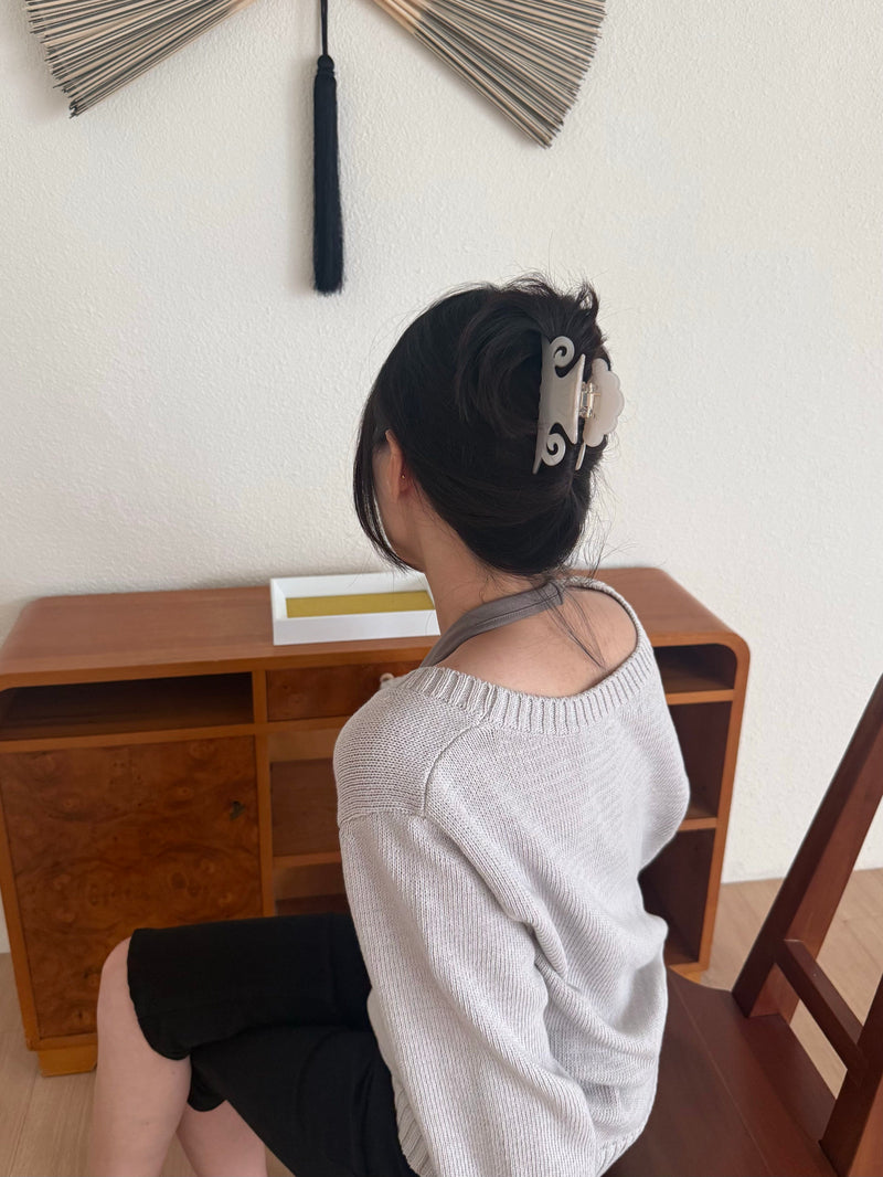 クラシカルシェル ヘアクリップ（3Color）