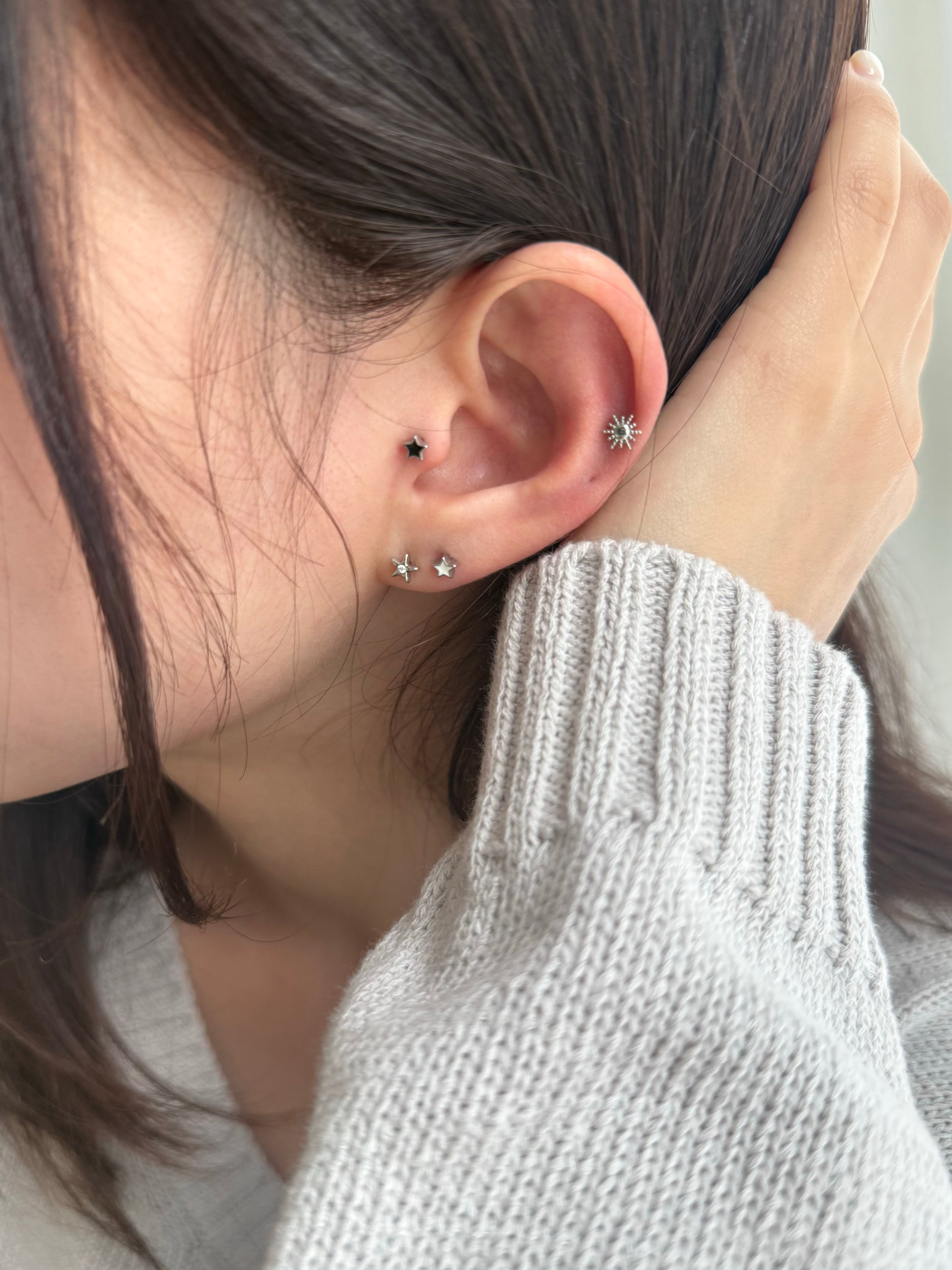 [全サージカル] NEW スターモチーフピアス (7Type) ボディピアス 16G ピアッシング