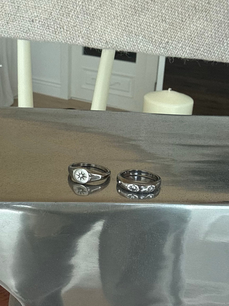 [925 Silver] Triple Cubic Sparkling Ring