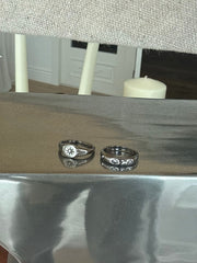 [925 Silver] Triple Cubic Sparkling Ring