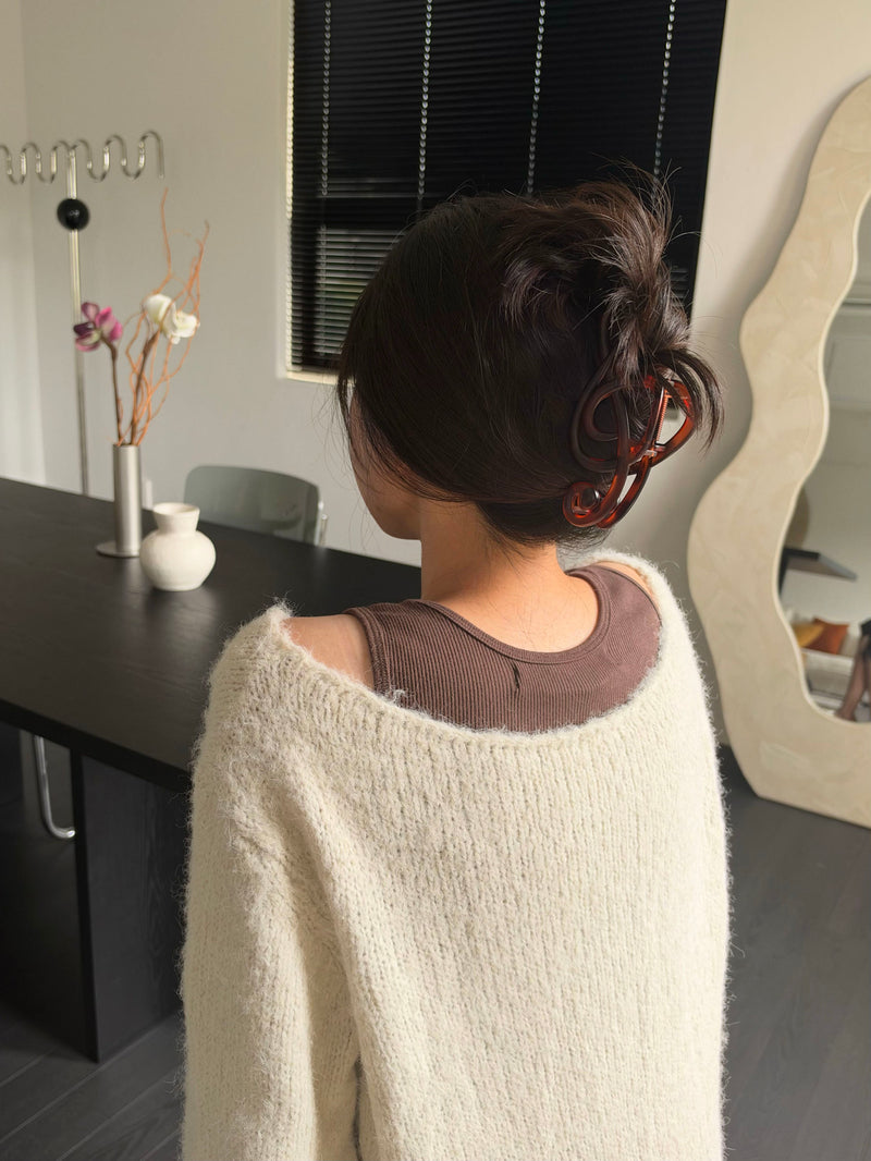 ト音記号 モチーフ アセテート バンスクリップ（4Color）ヘアクリップ