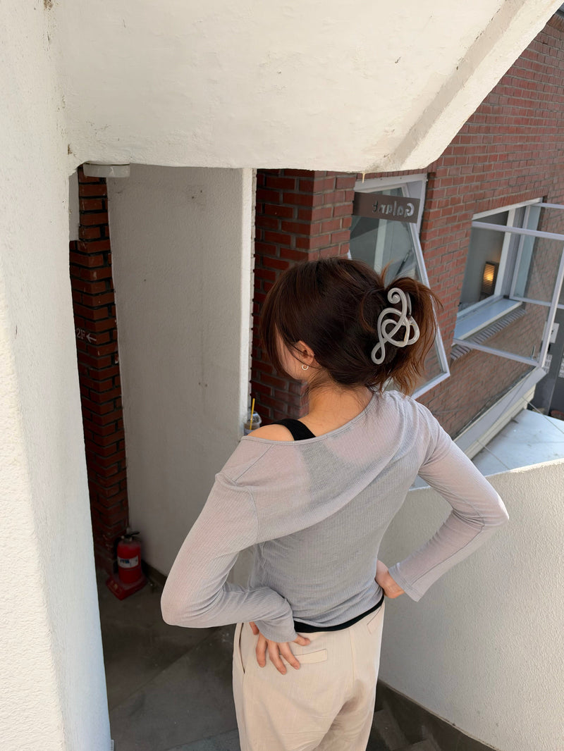ト音記号 モチーフ アセテート バンスクリップ（4Color）ヘアクリップ