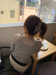 ト音記号 モチーフ アセテート バンスクリップ（4Color）ヘアクリップ