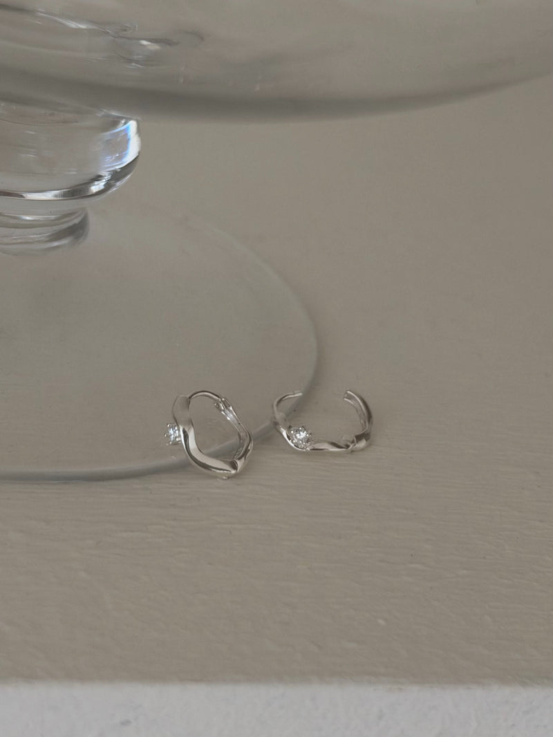 [925 Silver] Triple Cubic Sparkling Ring