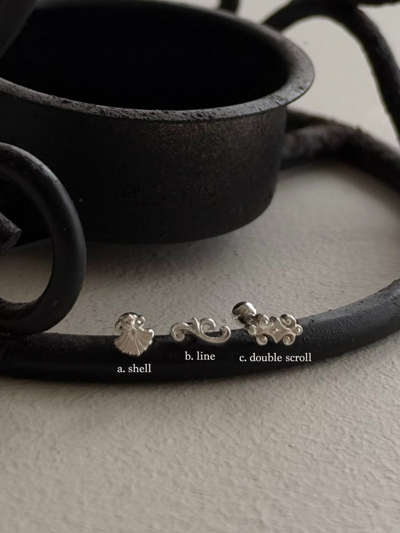[925 Silver]アンティーク オーナメント ピアス（3Type）20G ボディピアス スパイラル オーナメン