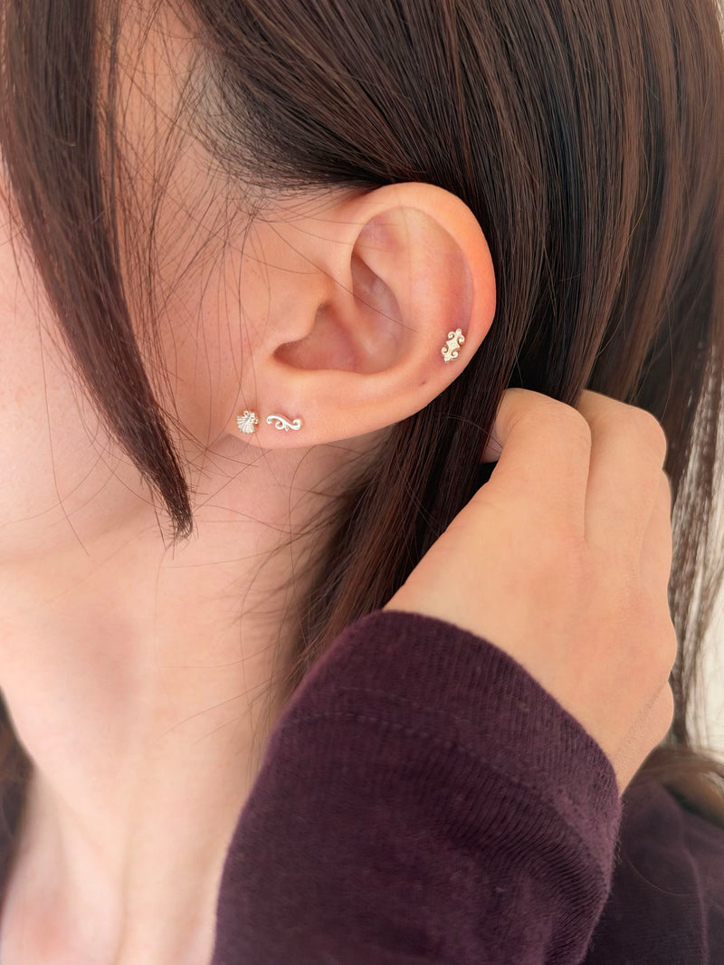 [925 Silver]アンティーク オーナメント ピアス（3Type）20G ボディピアス スパイラル オーナメン