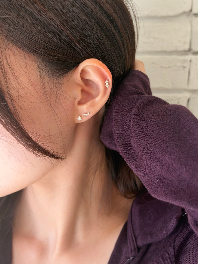 [925 Silver]アンティーク オーナメント ピアス（3Type）20G ボディピアス スパイラル オーナメン