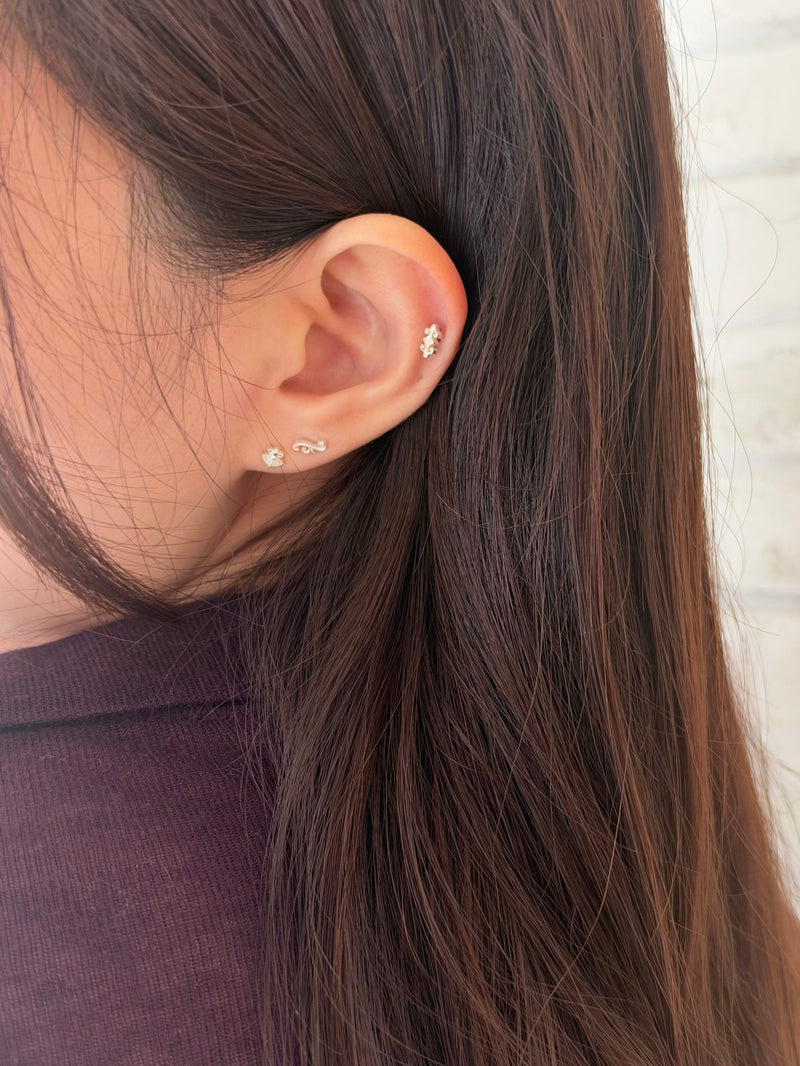[925 Silver]アンティーク オーナメント ピアス（3Type）20G ボディピアス スパイラル オーナメン
