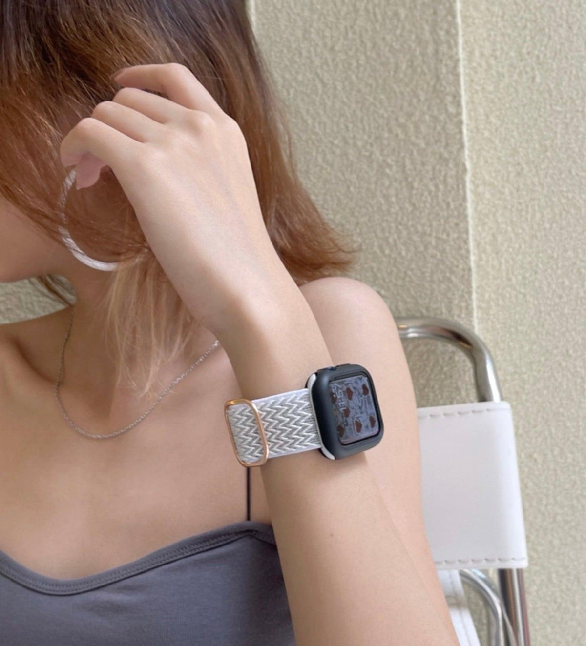 【12色】W字ストレッチバンド アップルウォッチ apple watch バンド givgiv 04エンゼルホワイト⚡人気⚡ 38mm/40mm/41mm用 