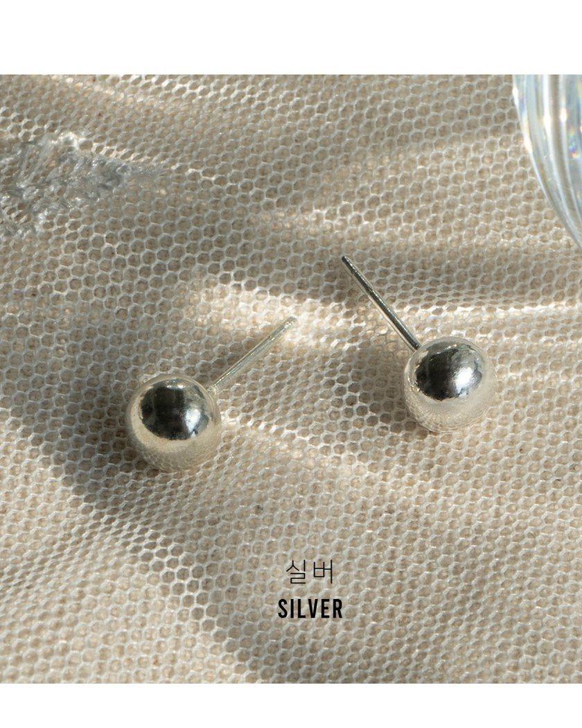 [925 Silver] BASIC MINI BALL ピアス Earrings pink-rocket 