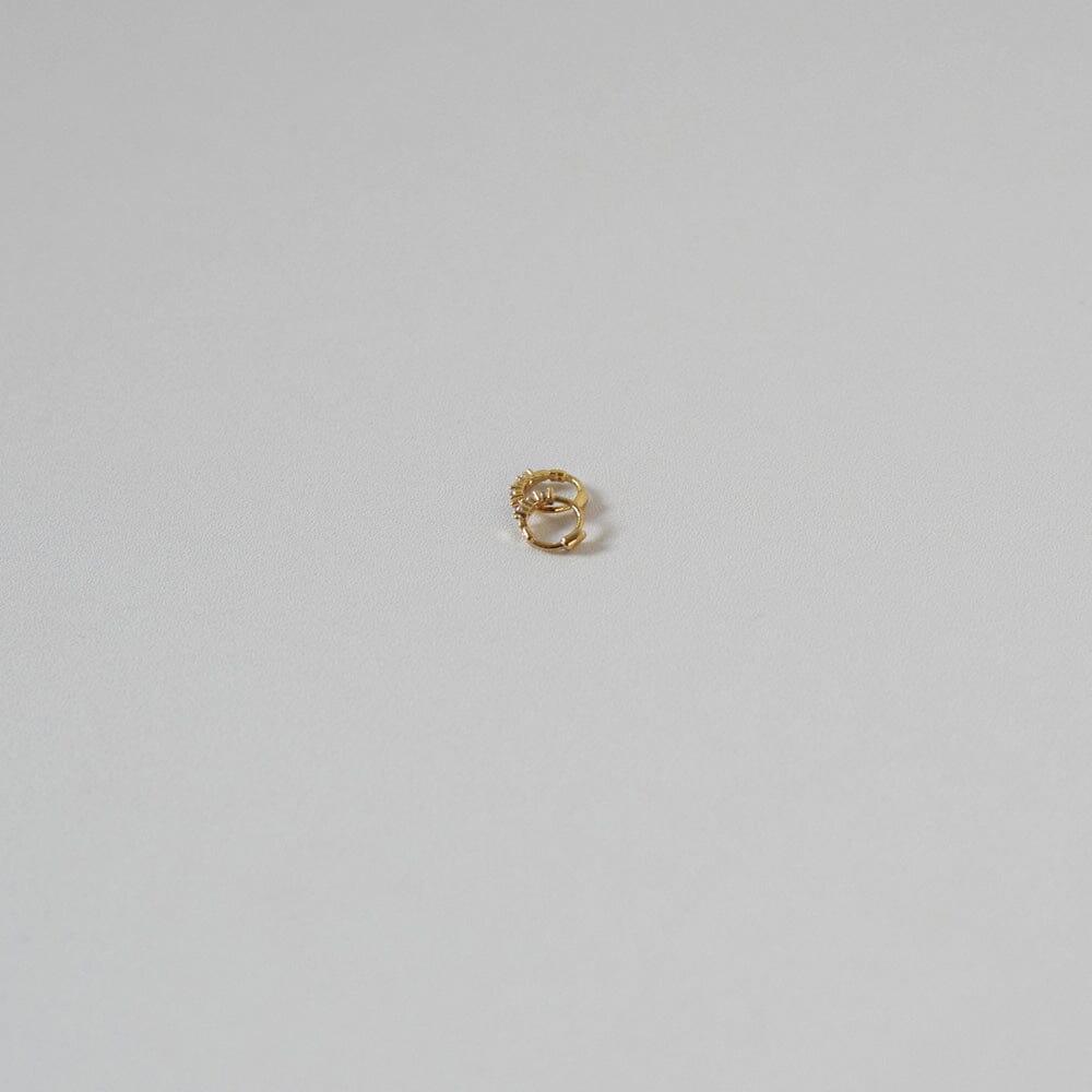 [925 Silver]3石キュービックリングピアス Earrings 10000won 