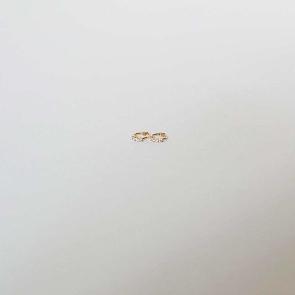 [925 Silver]3石キュービックリングピアス Earrings 10000won 