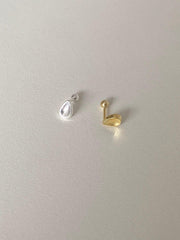 [925 Silver]凹んだ水滴ピアス Earrings The Klang 