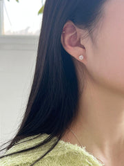 [925 Silver]バニラムーンストーンハートピアス Earrings The Klang 