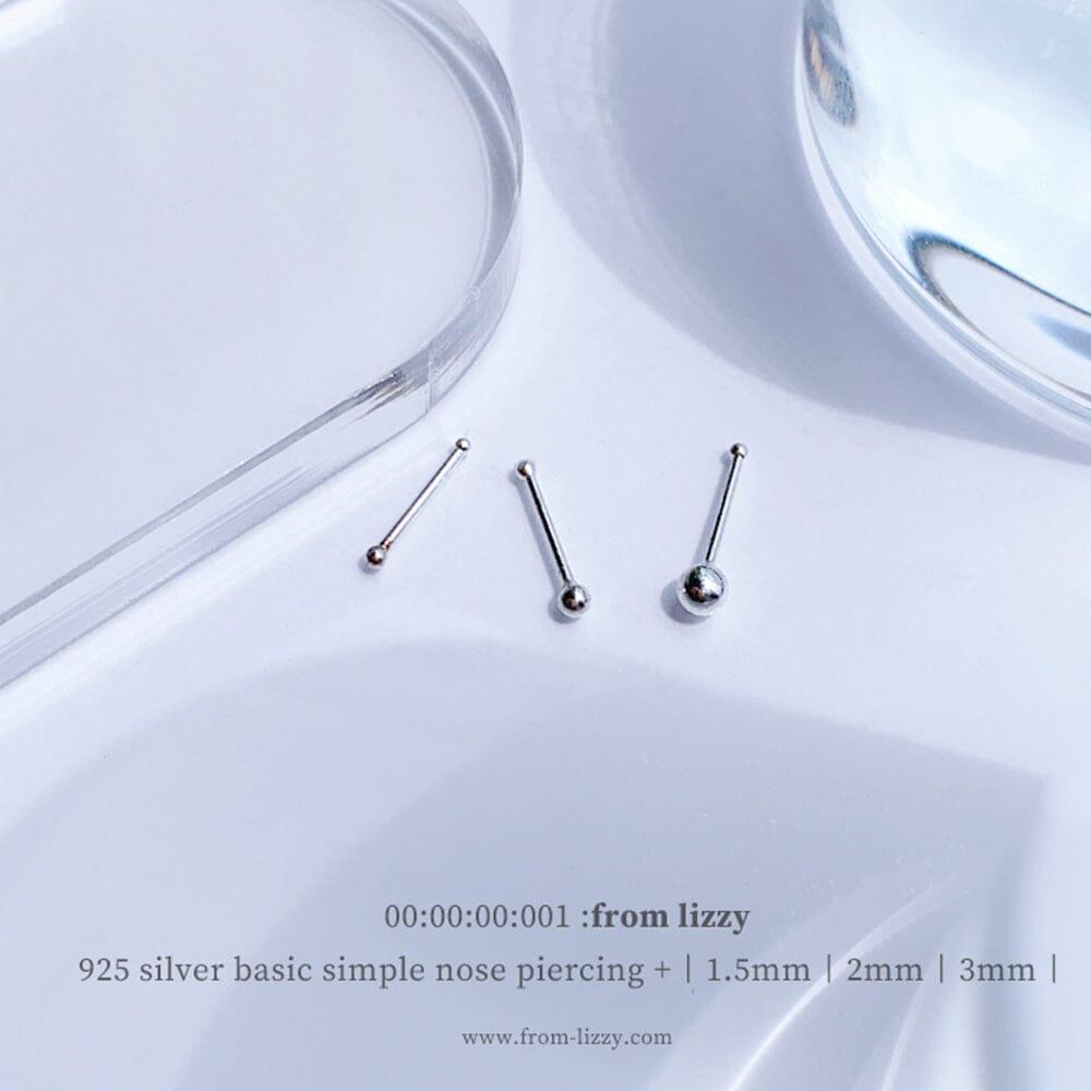 [925 Silver]ベーシック シンプル鼻ピアス Piercing from lizzy 