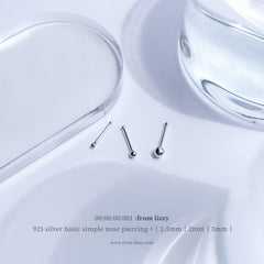 [925 Silver]ベーシック シンプル鼻ピアス Piercing from lizzy 