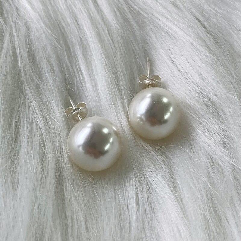 [925 Silver]ビッグサイズ パールピアス Earrings younglong-seoul 
