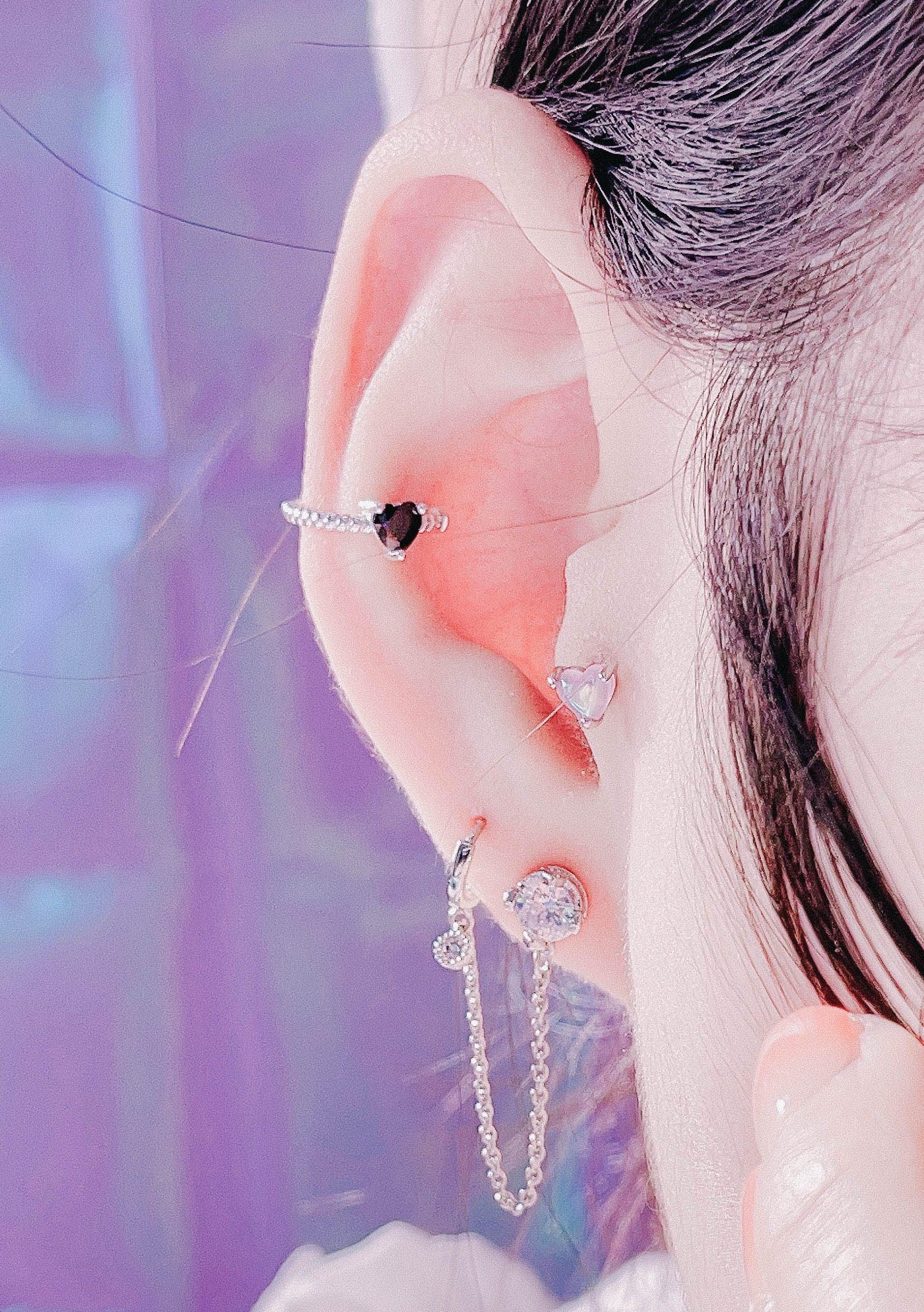 [925 Silver]Black outイヤーカフ Earcuffs anything else 