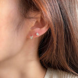 [925 Silver]ボリューム四葉のクローバーピアス Earrings 10000won 