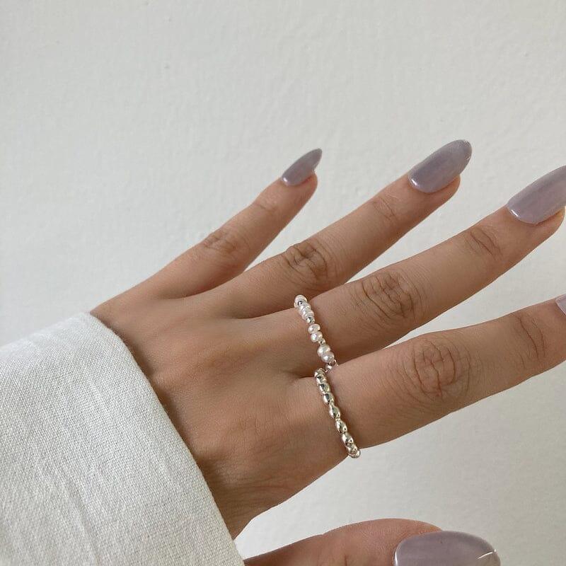 [925 Silver]ボール ミックス 真珠 バンディング リング (3type) ring younglong-seoul 
