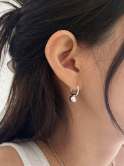 [925 Silver]ボールポイントリングピアス Earrings younglong-seoul 