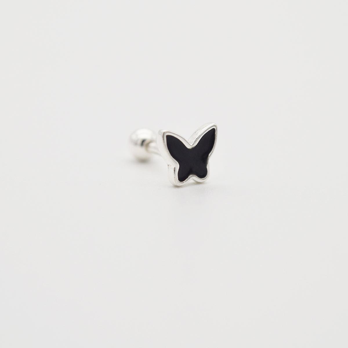 [925 Silver]ブラックエポック蝶ピアス Earrings 10000won 