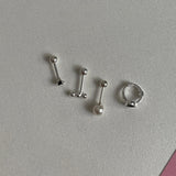 [925 Silver]ブラックハートピアス[4セット] Piercing 10000won 