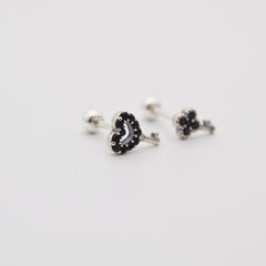 [925 Silver]ブラックキーピアス Piercing 10000won 