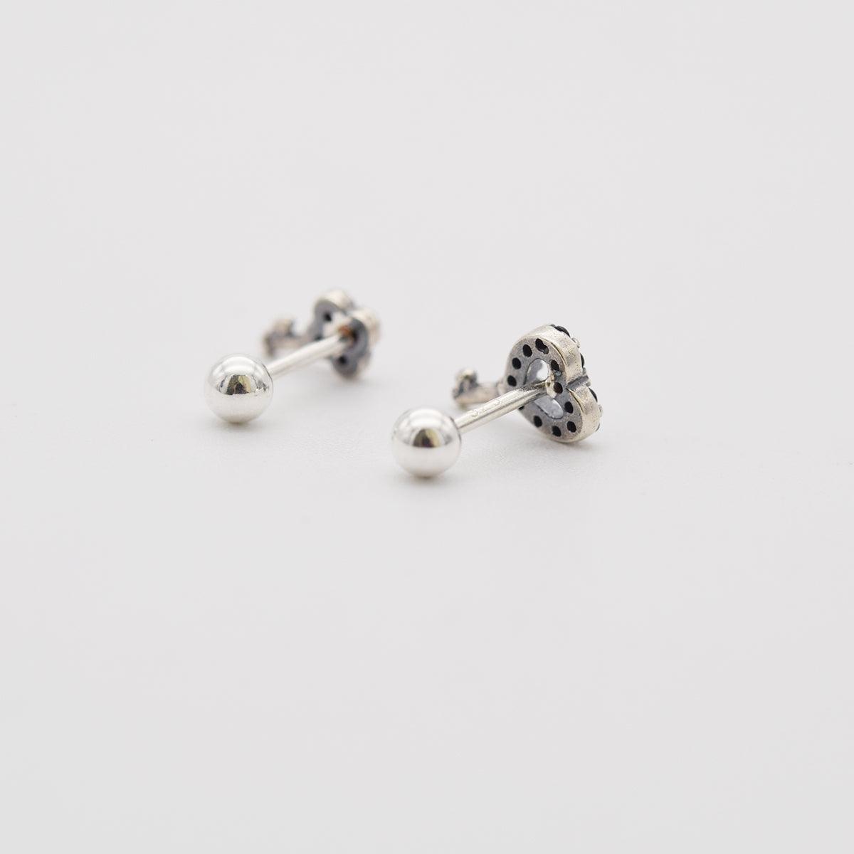 [925 Silver]ブラックキーピアス Piercing 10000won 