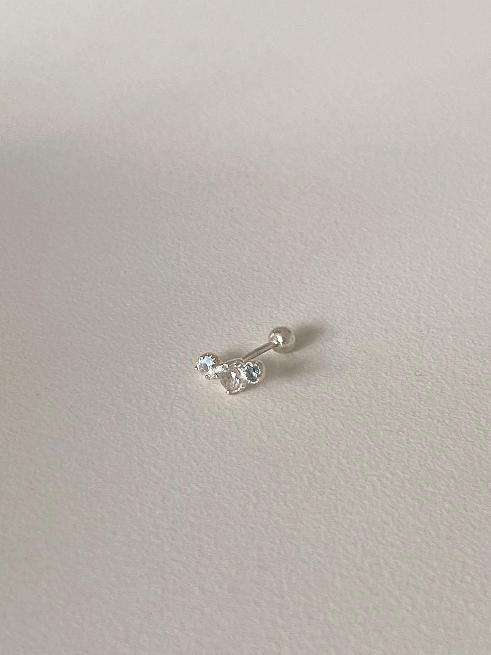 [925 Silver]ブルーグラデーション原石ピアス Piercing The Klang 