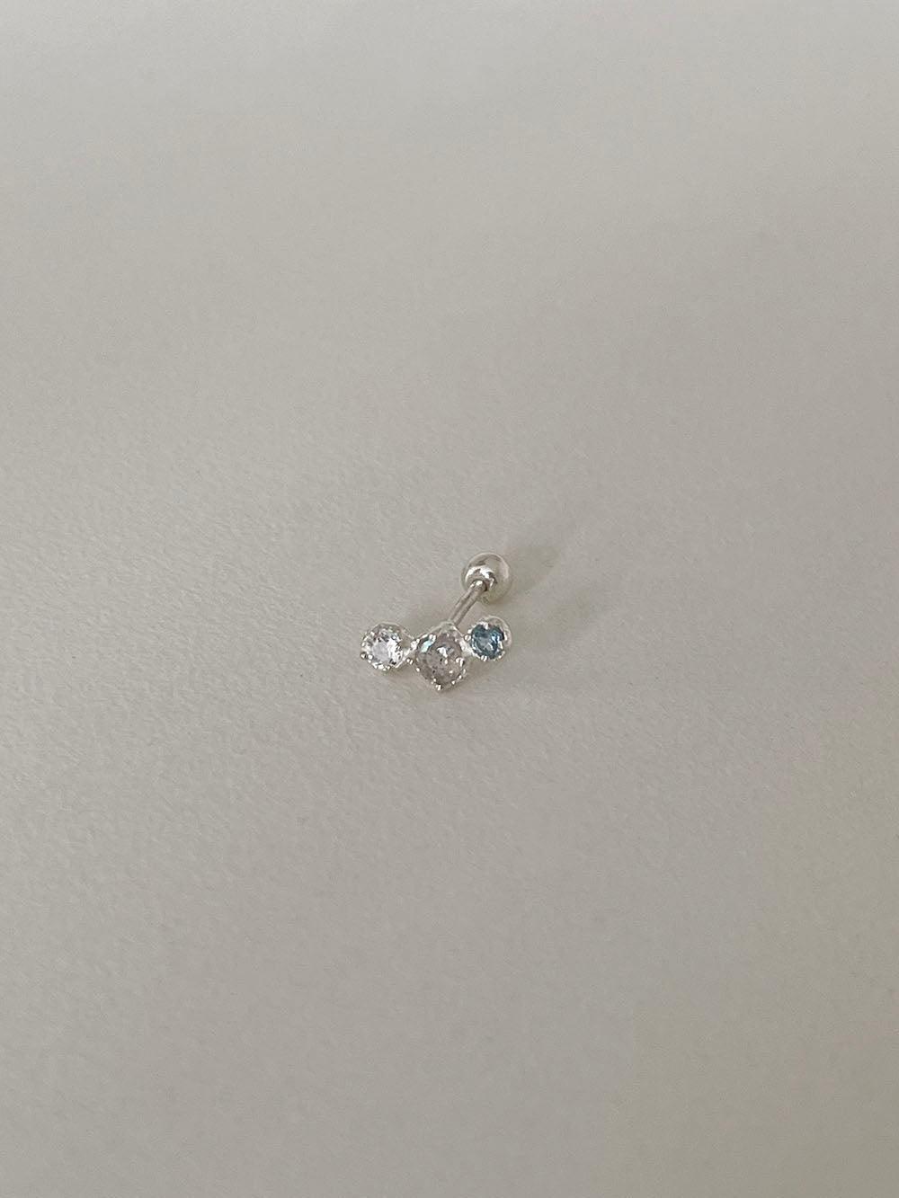 [925 Silver]ブルーグラデーション原石ピアス Piercing The Klang 