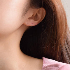 Shashi ピアス 輪っか ミニ ツイスト 円 丸 Shashi ピアス フープ 輪っか 円 丸 2連 重ね付け リング