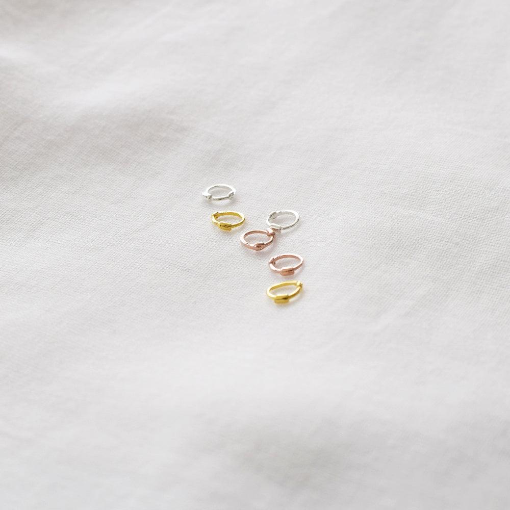 [925 Silver]超スリムシーリングリングピアス Earrings 10000won 