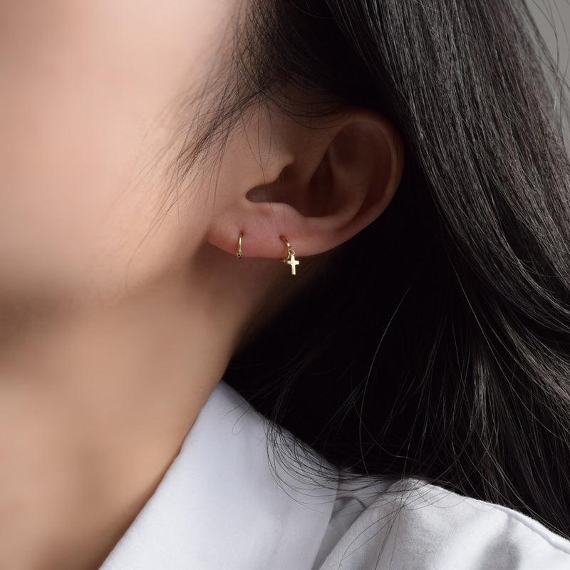 [925 Silver]超スリムシーリングリングピアス Earrings 10000won 