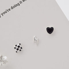 [925 Silver]チェッカーボードピアッシング[4セット] Piercing 10000won 