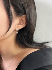 [925 Silver]Cubic Star Dropリングピアス Earrings younglong-seoul 