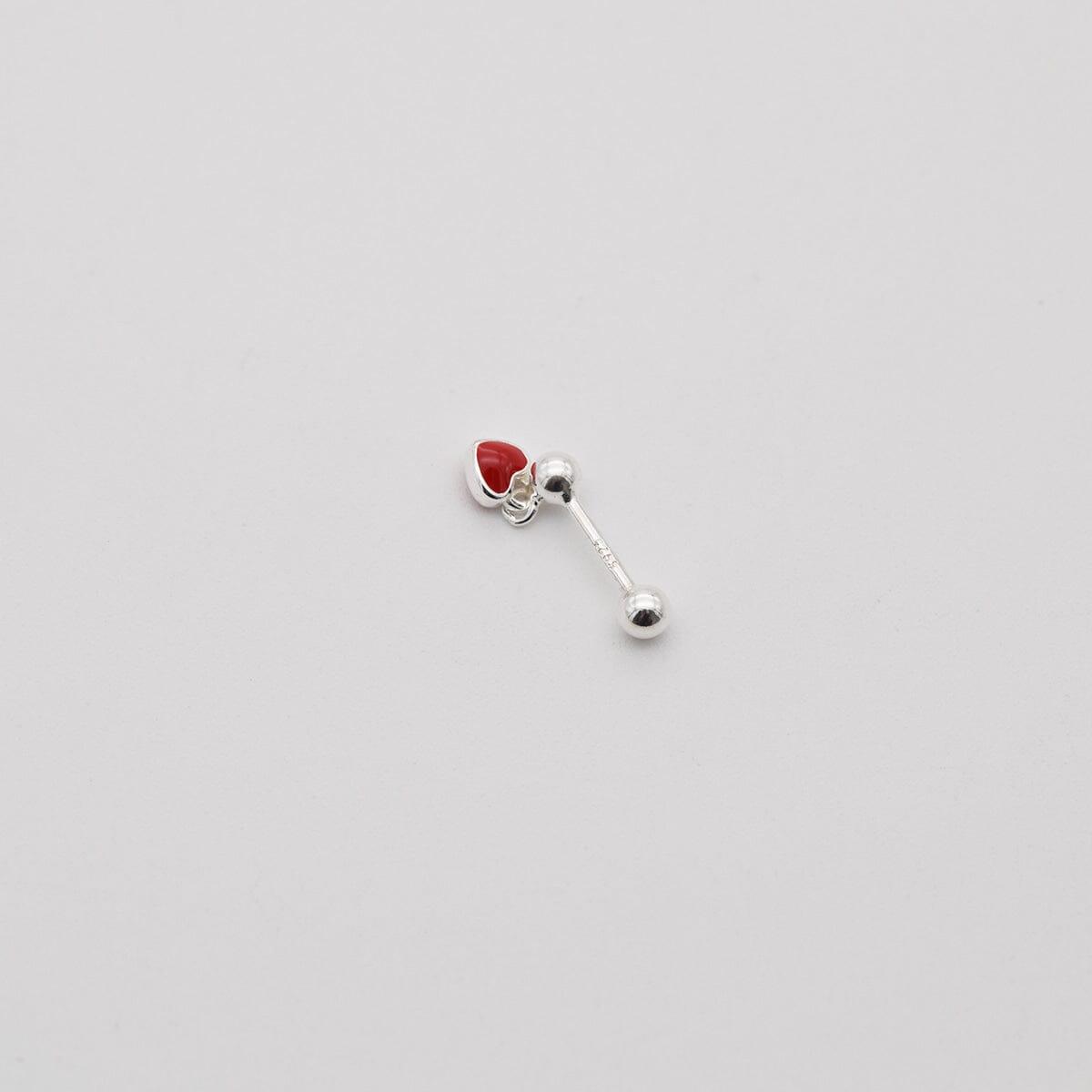 [925 Silver]ドロップエポックハートピアス Earrings 10000won 