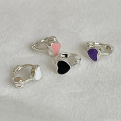 [925 Silver]エポックハートリングピアス Earrings 10000won 