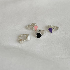 [925 Silver]エポックハートリングピアス Earrings 10000won 