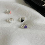 [925 Silver]エポックハートリングピアス Earrings 10000won 