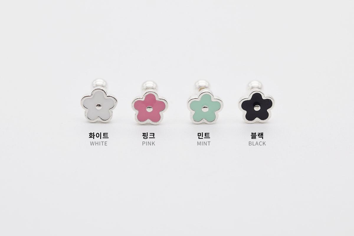 [925 Silver]エポック丸花ピアス Earrings 10000won 
